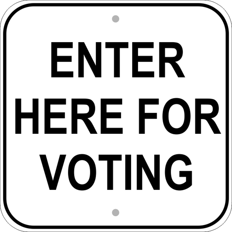 Enter Here Voting Sign