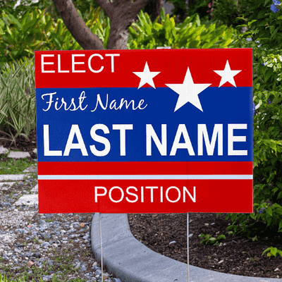 Stars Election Yard Sign in Yard