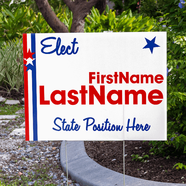 Stars & Stripes Election Yard Sign | 18" x 24"
