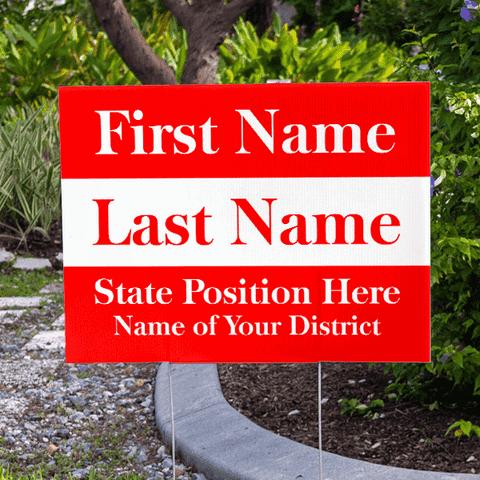 Red Election Yard Sign | 18" x 24"