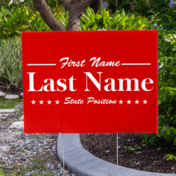 Stars & Bars Election Yard Sign | 18" x 24"