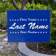Script Stars Election Yard Sign | 18" x 24"