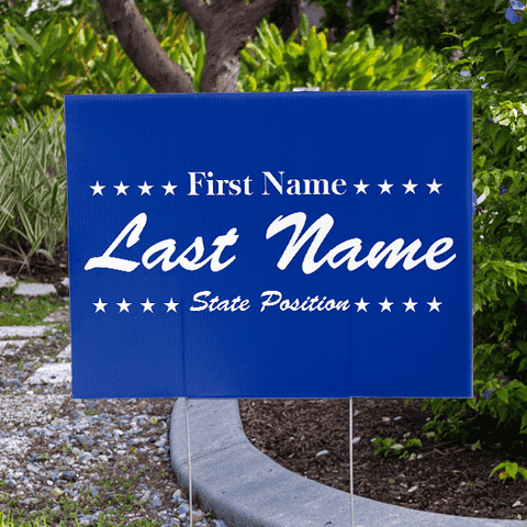 Script Stars Election Yard Sign | 18" x 24"
