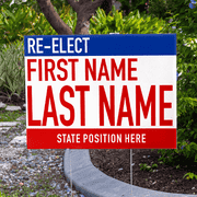 Large Text Re-Election Yard Sign | 18" x 24"