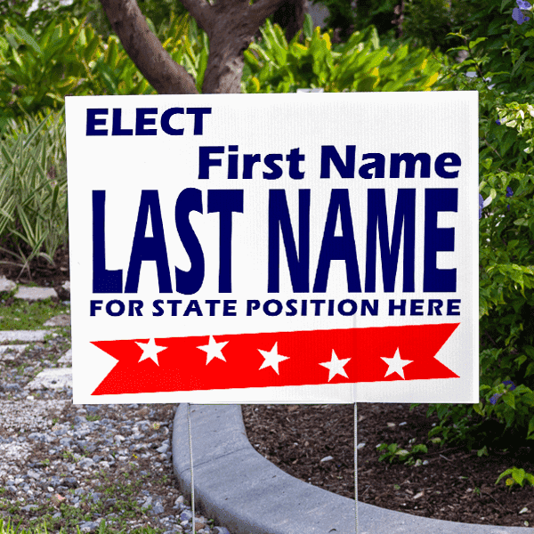 Banner Stars 18" x 24" Election Yard Sign