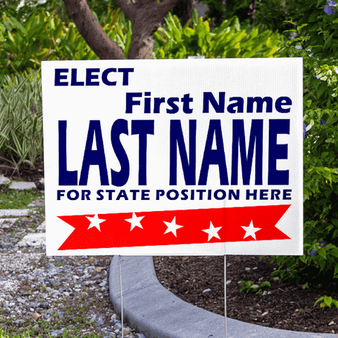 Banner Stars 18" x 24" Election Yard Sign