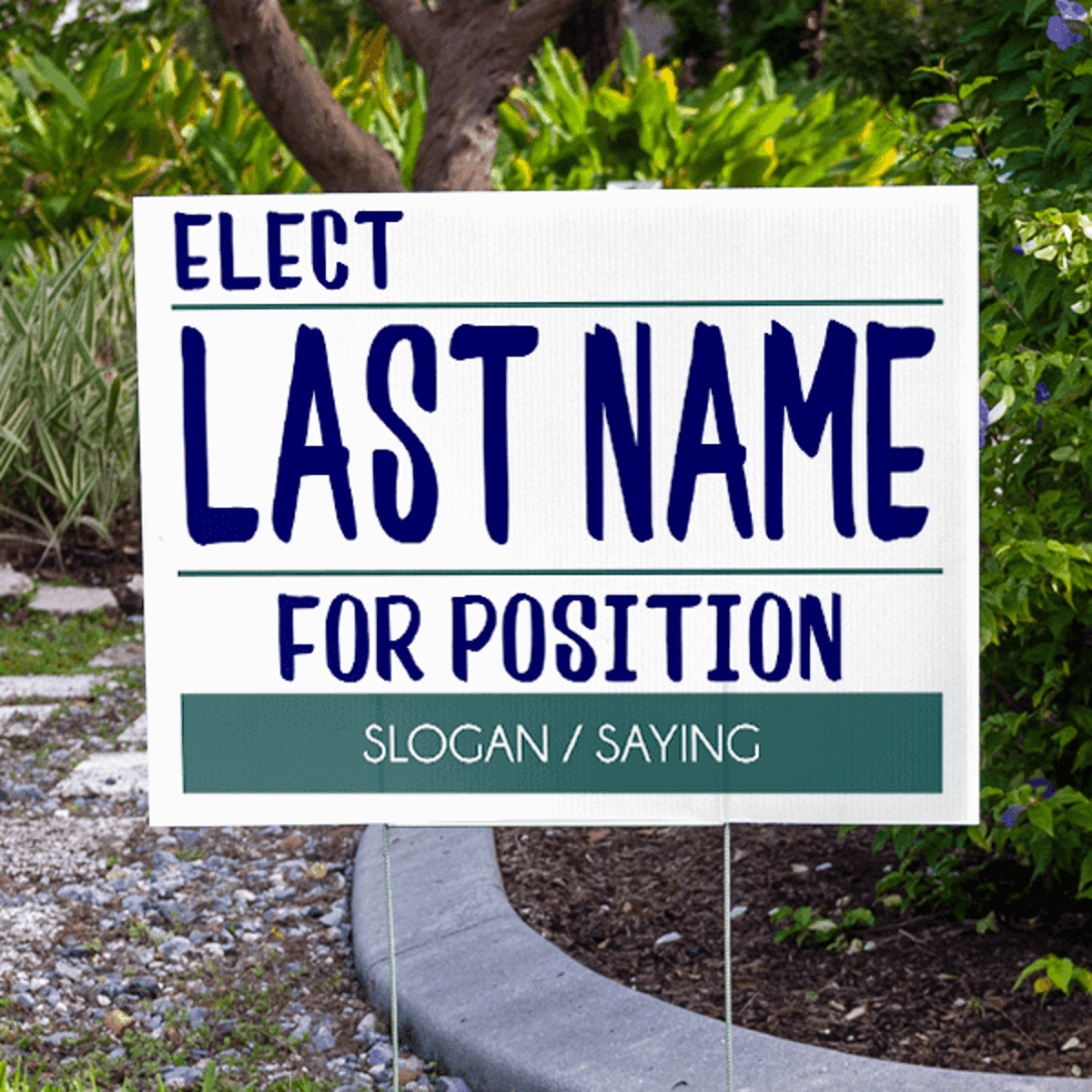 Marker Election Yard Sign in Yard