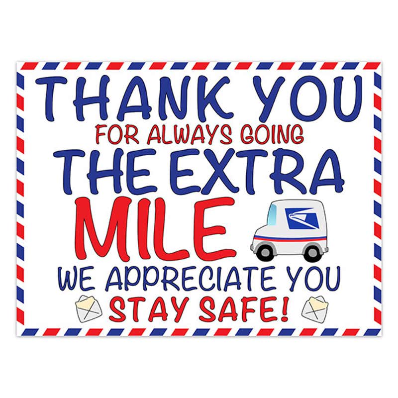 Thank You Postal Workers Appreciation Yard Sign