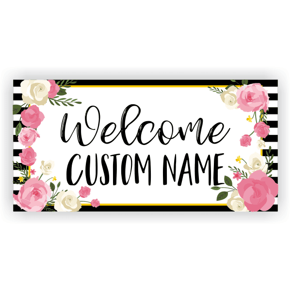 Preppy Girl 3" x 6" Baby Shower Banner 