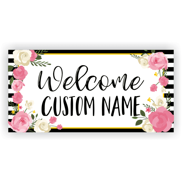 Preppy Girl 3" x 6" Baby Shower Banner