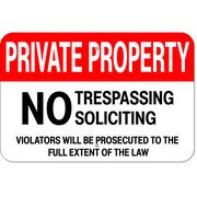 Private Property 12" x 18" Aluminum Sign 