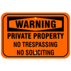 Private Property No Soliciting Aluminum Sign