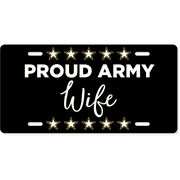 Proud Military Custom Front License Plate