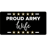 Proud Military Custom Front License Plate