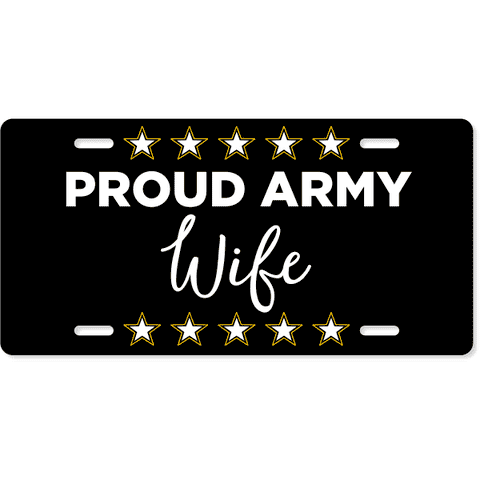 Proud Military Custom Front License Plate
