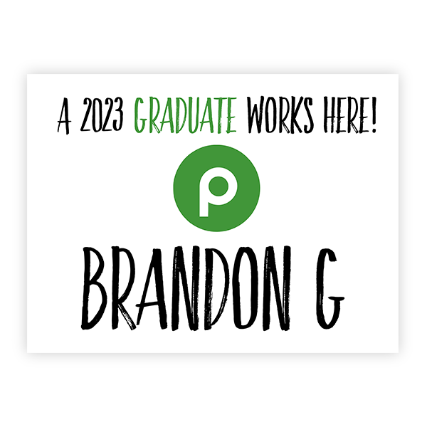 Publix Graduate Yard Sign | 18" x 24"