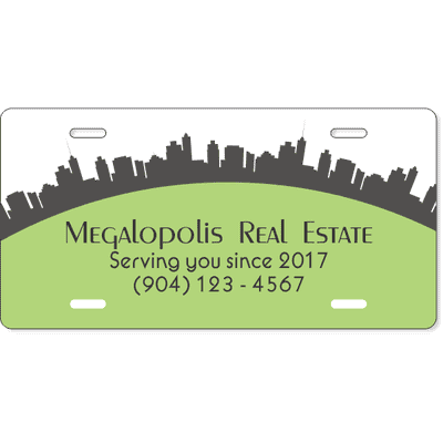 Real Estate License Plate