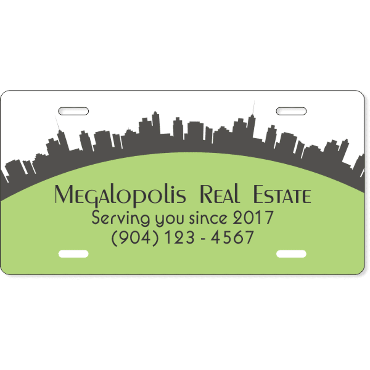 Real Estate License Plate