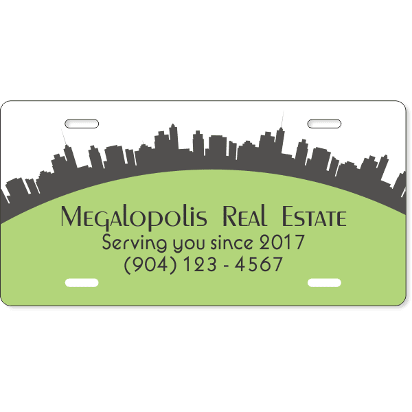 Real Estate Custom Front License Plate