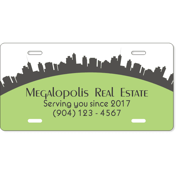 Real Estate Custom Front License Plate