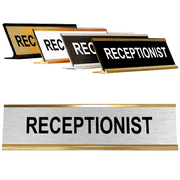 Receptionist 2" x 8" Desk Plate