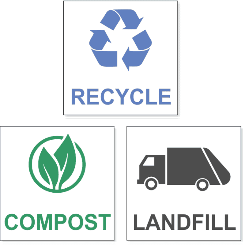 Recycle / Compost / Landfill Decal Pack