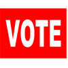 Red Vote Yard Sign