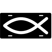 Religious Christian Symbol Front License Plate