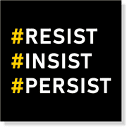 4" x 4" # Resist Bumper Sticker