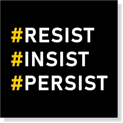 # Resist Bumper Sticker | 4" x 4"