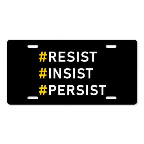 # Resist Front License Plate