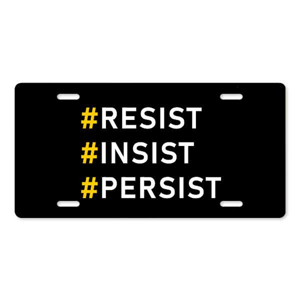 # Resist Front License Plate