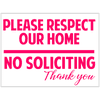 No Soliciting Yard Sign