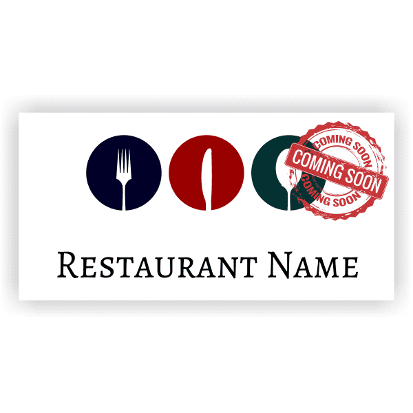 Restaurant Coming Soon 3' x 6' Banner 