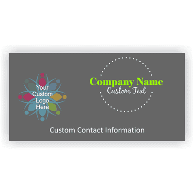 Round Dot Vinyl Banner with Logo | 3' x 6'