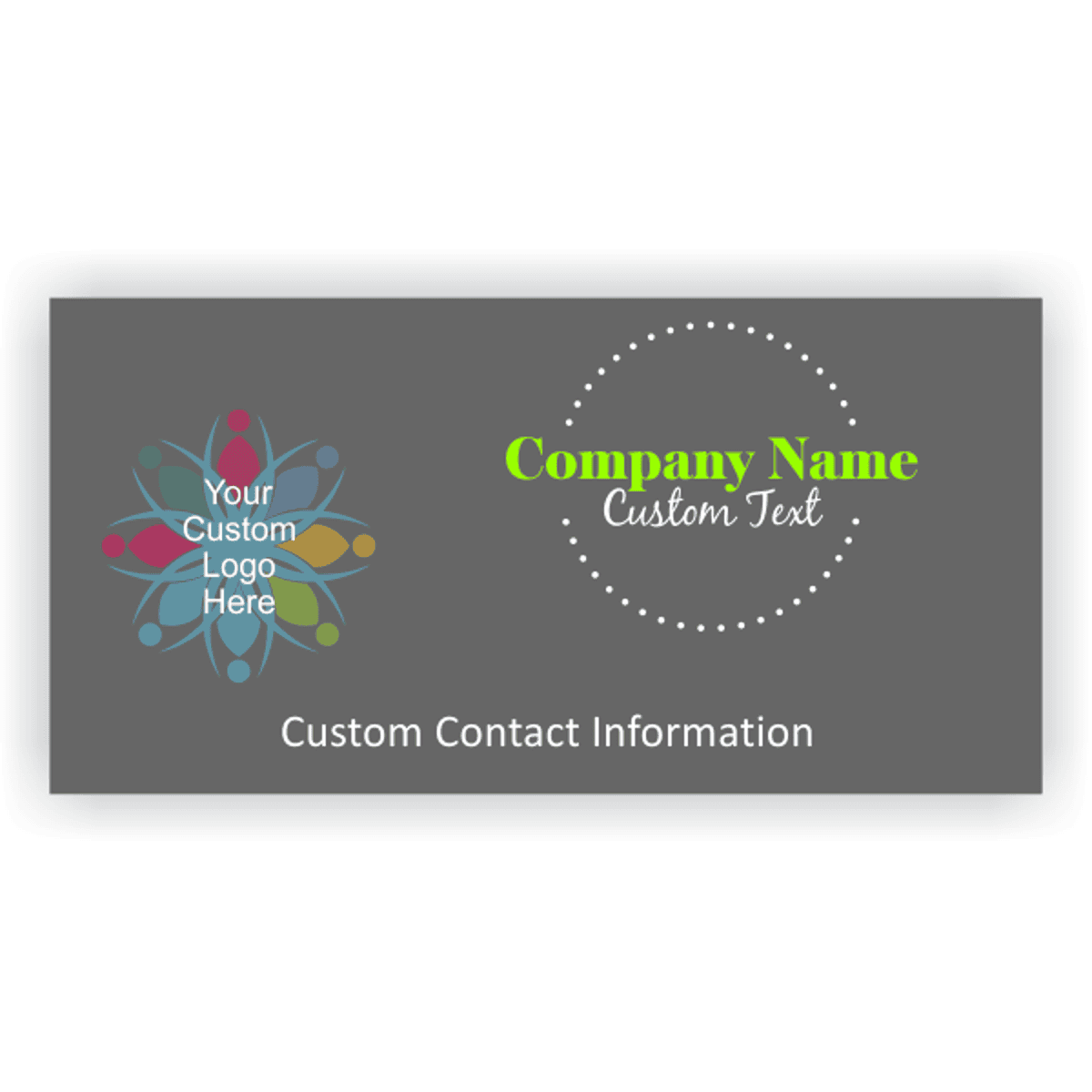 Round Dot Vinyl Banner with Logo | 3' x 6'