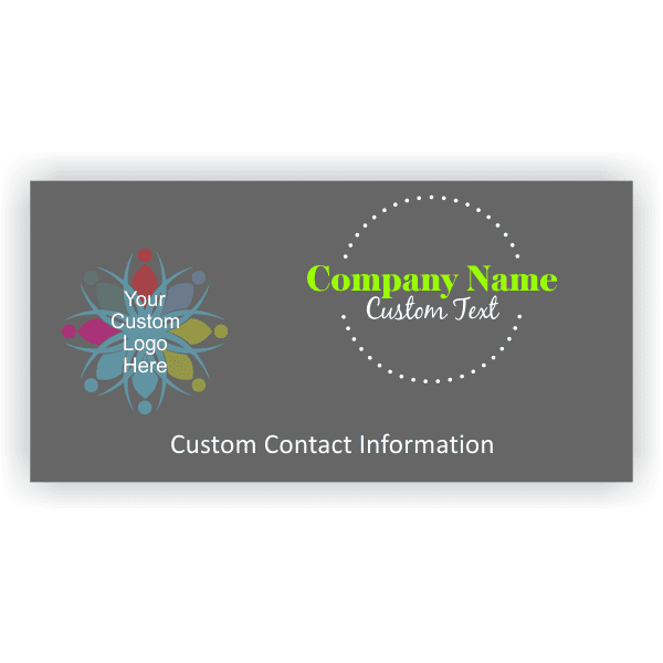 Round Dot 3' x 6' Vinyl Logo Banner