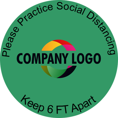 Round Floor Decal with Logo