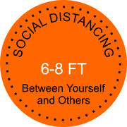 Round Social Distancing Floor Decal