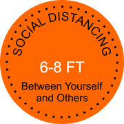 Round Social Distancing Floor Decal