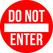 Round Do Not Enter Floor Decal