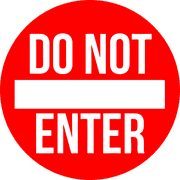 Round Do Not Enter Floor Decal