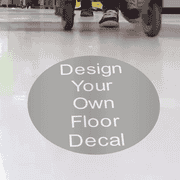 Custom 14" Round Removable Floor Decal