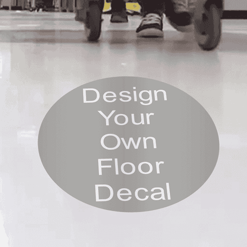 Custom 14" Round Removable Floor Decal