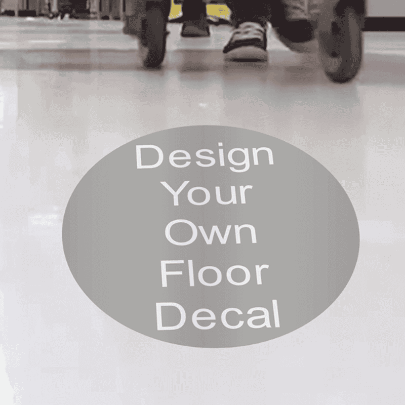 Custom Removable Floor Decal - Round 12inch