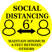 Round Maintain 6 Feet Floor Decal