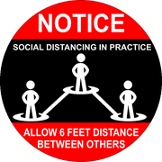 Round Notice Social Distancing Floor Decal