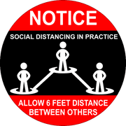 Round Notice Social Distancing Floor Decal