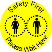 Round Safety First Floor Decal