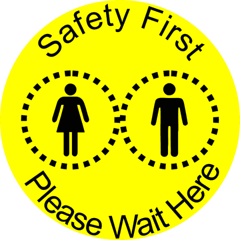 Round Safety First Floor Decal